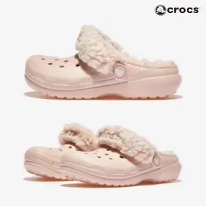 크록스정품 키즈 아동 초등학생 겨울 털 슬리퍼 슬라이드 교실 털실내화 QUARTZ