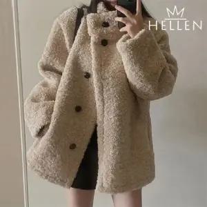 [헬렌] 시어링 하프 퍼 코트 하이넥 플리스 겨울 자켓 하프쉬프자켓 B-049
