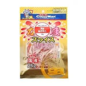 고양이간식 CattyMan 슬라이스 25g 6팩 1타 게살 고양이간식 반려묘간식