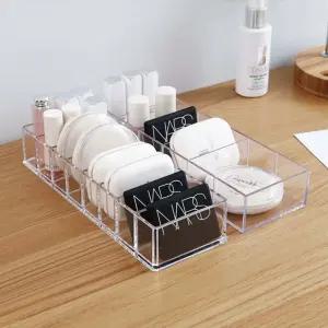 아크릴 투명 칸막이 정리함 6칸 8칸 2type 소품보관 화장대 수납함