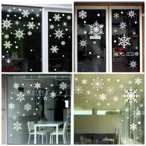 11종 1개 중형 겨울 창문 눈결정체 스티커/크리스마스/데코/꾸미기/인테리어/유리창/유리/성탄절/스티카