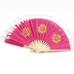 깃털 응원 어린이무용 부채춤 분홍부채 2개 1조