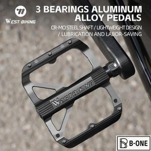 WEST BIKING 초경량 MTB 도로 자전거 페달 DU/3 베어링 알루미늄 합금 CRMO BMX 액세서리