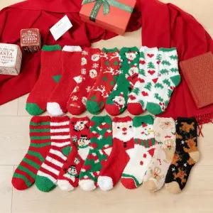 크리스마스 수면양말 선물용 방한 양말 랜덤(루돌프 산타 눈사람)