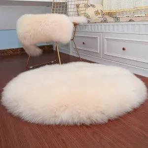 원형러그 호주산 순양모 겨울 양모카페트 원형 러그 매트
