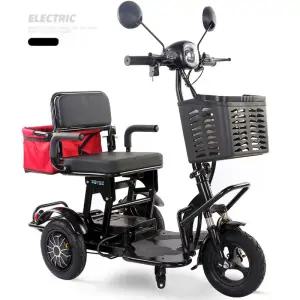 전동 삼륜차 접이식 소형 저소음모터 노인 여성용 전도방지 경량 전기차