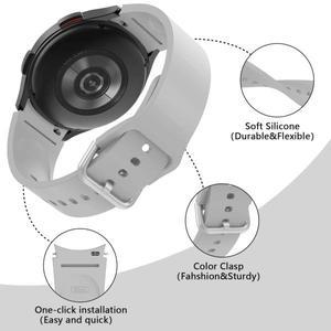 삼성 갤럭시 워치 6/5 실리콘 스트랩, 스포츠 시계 밴드 시계줄, 5 프로, 45mm, 4 클래식, 47mm