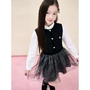빈폴키즈 beanpolekids러블리 빙키 걸즈 홀리데이 베스트형 샤 원피스 - 블랙 (BI5X71G025)