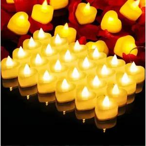 LED초 하트 LED 캔들 라이트 무염 촛불 결혼 프로포즈 발렌타인데이 기념일 추수감사절용