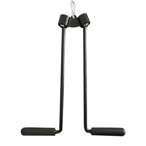 L자형 삼두 운동 기구 다운 케이블 헬스 푸시 스트랩 A. 블랙 그립