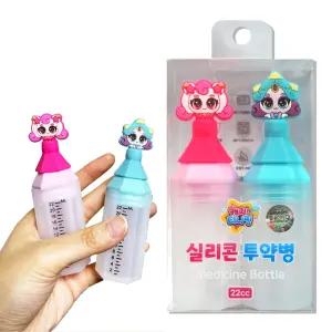 캐치티니핑 실리콘 투약병 하츄핑 초롱핑 아기 다회용 캐릭터 약병 약병 물약통 2개입 1개