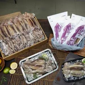 [좋은씨푸드] 국내산 손질통오징어 특대 160g×12미(팩당2미)