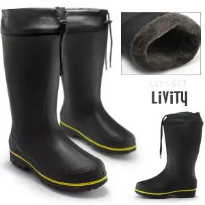 250~290mm LIVITY 초경량EVA 카프긴장화 완전방수 공기부츠 털방한화 작업화 운동화 안전화 RB412N