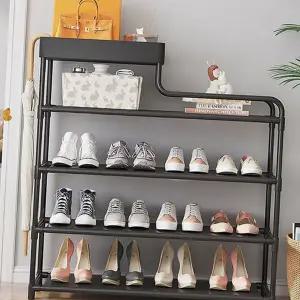 경량 신발장 오픈형 모듈형 복도 현관 신발장 거실 5단 철제 거치대 정리대 진열대 수납장 다용도 정리함