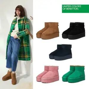 25FW 베네통 천연가죽 양털 부츠