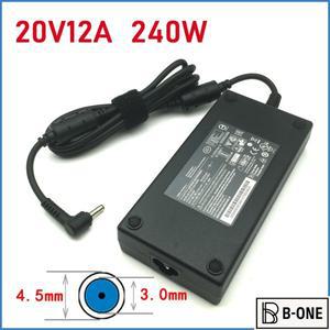 Chicony MSI 15 기가바이트 Aorus 17 16X A20-240P2A 전원 어댑터 4.5x3.0mm 용 정품 240W 20V 12A 노트북