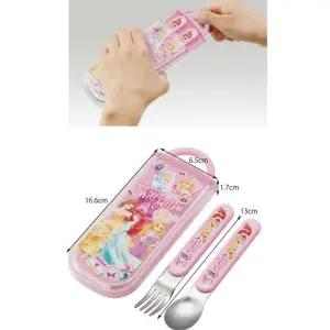 디즈니 공주 아동 수저 포크 케이스 세트 유아식기
