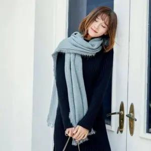 ( )겨울코디 트위드 데일리 캐시미어 목도리 에버그린 클 목도리 간절기머플러 겨울 고급스러움 데일리패션