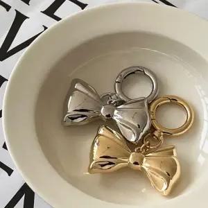리본 발레코어 실버 골드 메탈 키링 가방걸이 도금