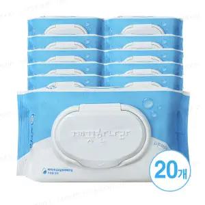 깨끗한나라 페퍼민트 블루 물티슈 캡형 70매 20개