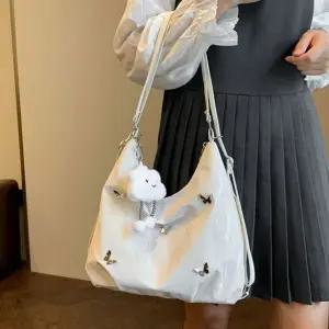 [굿쇼핑몰]숄더 아이보리 세트 가방 대학생 백 키링