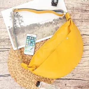 [피커]빅 데일리크로스백 반달 숄더백 가방 머스타드