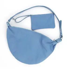 [피커]캔버스 여행가방 빅 숄더 크로스 파우치 가방 블루