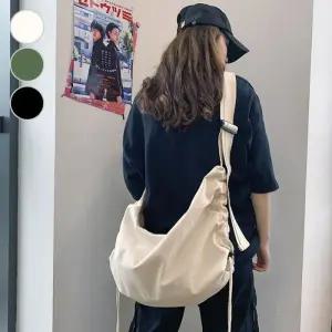 [피커]스트링 캔버스 학생가방 남여공용 크로스 바디백