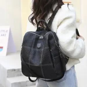 [피커]여성 직장인 학생가방 클래식가방 스티치 가죽 백팩