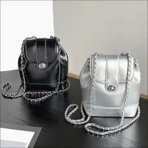 [피커]백팩 미니백팩 체인 미니 데일리 블랙 트렌디 가방