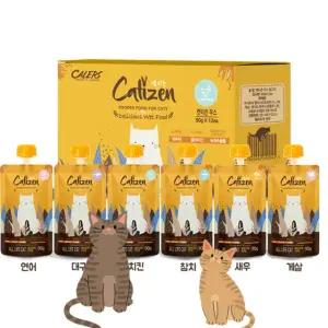 캣티즌 무스 콤보 6가지맛 고양이간식 90g 12팩