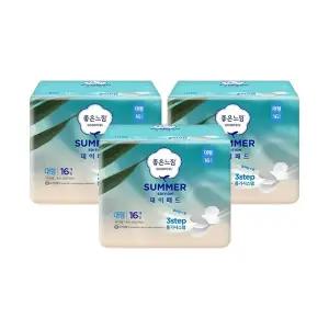 좋은느낌 썸머 데이패드 날개형, 대형, 16매, 3개