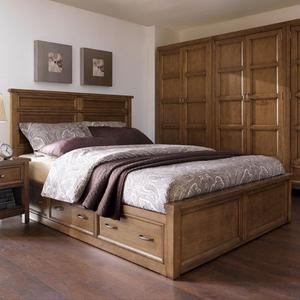 [디자인벤처스]휴버트 우드서랍침대Q (매트제외)