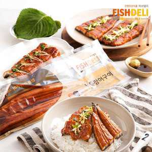 [피쉬델리] 민물장어구이 6~8인 3마리 (구운무게 1,100g이상)