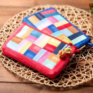 고급 모시 전통 조각보 화장품 파우치