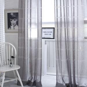 노노데코 보니또 린넨룩 레이스 커튼 초코그레이 90 180 270cm