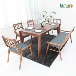 켈트로 6인용 원목식탁SET(벤치형) KHD-651B