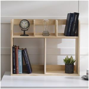 프리미엄 소나무 원목 책꽂이 라운드형 2단 3칸(60cm)