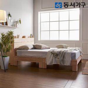 동서가구 순수 히노끼 편백나무 100% 프레임 수납헤드 평상 원목침대 슈퍼싱글 SS+본넬 매트리스 DF639019