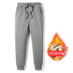 빅사이즈 남성 양털 기모 트레이닝 밴드 바지 WI020PN