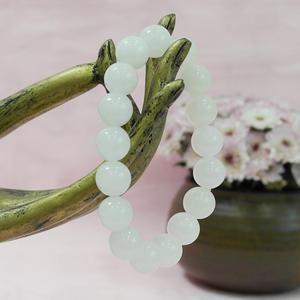 선우몰 백옥 합장주 12mm 천연원석팔찌 불교악세사리 염주팔찌