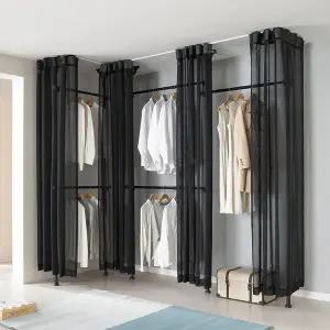 이지온 드레스룸 EOB-S515C 시스루 커튼행거