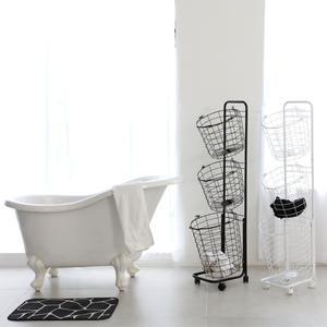 이동식 철제 2단 3단 4단 빨래바구니 분리수거함 야채보관함