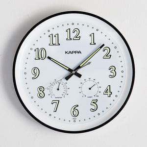 카파 무소음온습도계야광벽시계IP232