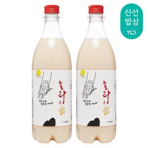 [품질보장]배혜정도가 농업법인 호랑이 생 막걸리 6도 750ml x 2병