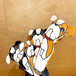 헤드커버 클럽 프렌치불독캐릭터 드라이버커버/우드/유틸리티/퍼터/아이언커버세트