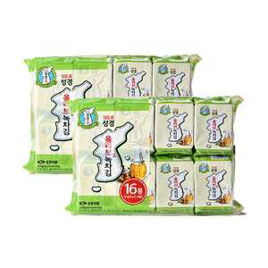 지도표성경김 올리브 녹차 식탁김 4g 16봉+16봉