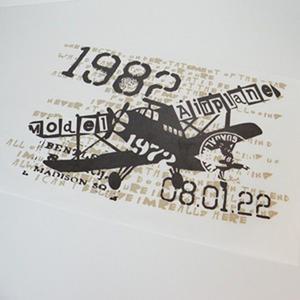 A-17)수지전사지-1982 비행기/의류 티셔츠 열 전사 용지