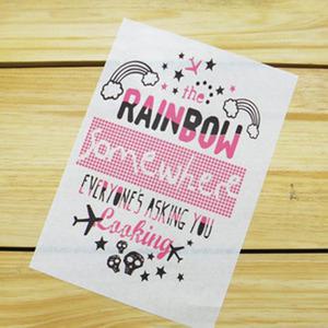 A-30)수지전사지-레인보우 (핑크)/의류 티셔츠 열 전사 용지