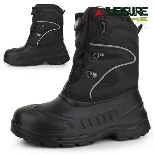 [레저타임] 보아 다이얼 남성방한화 바이크부츠 털안감 겨울부츠 라이더 지퍼 털부츠